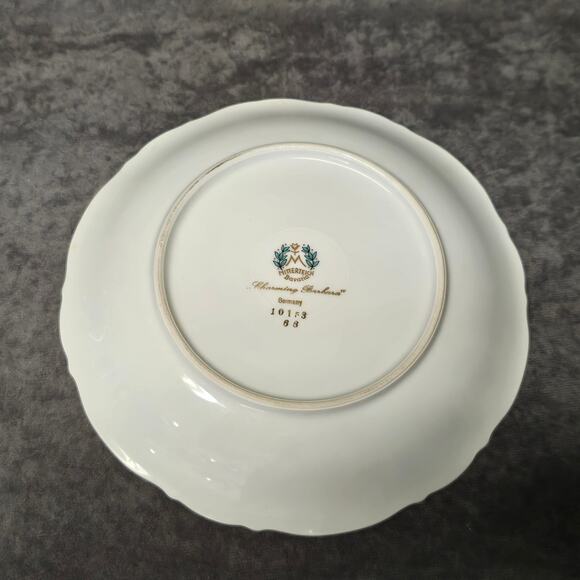 Mitterteich Bavaria Charming Barbara Salad Dessert Floral Design Plate 10153 66 - Picture 3 of 7